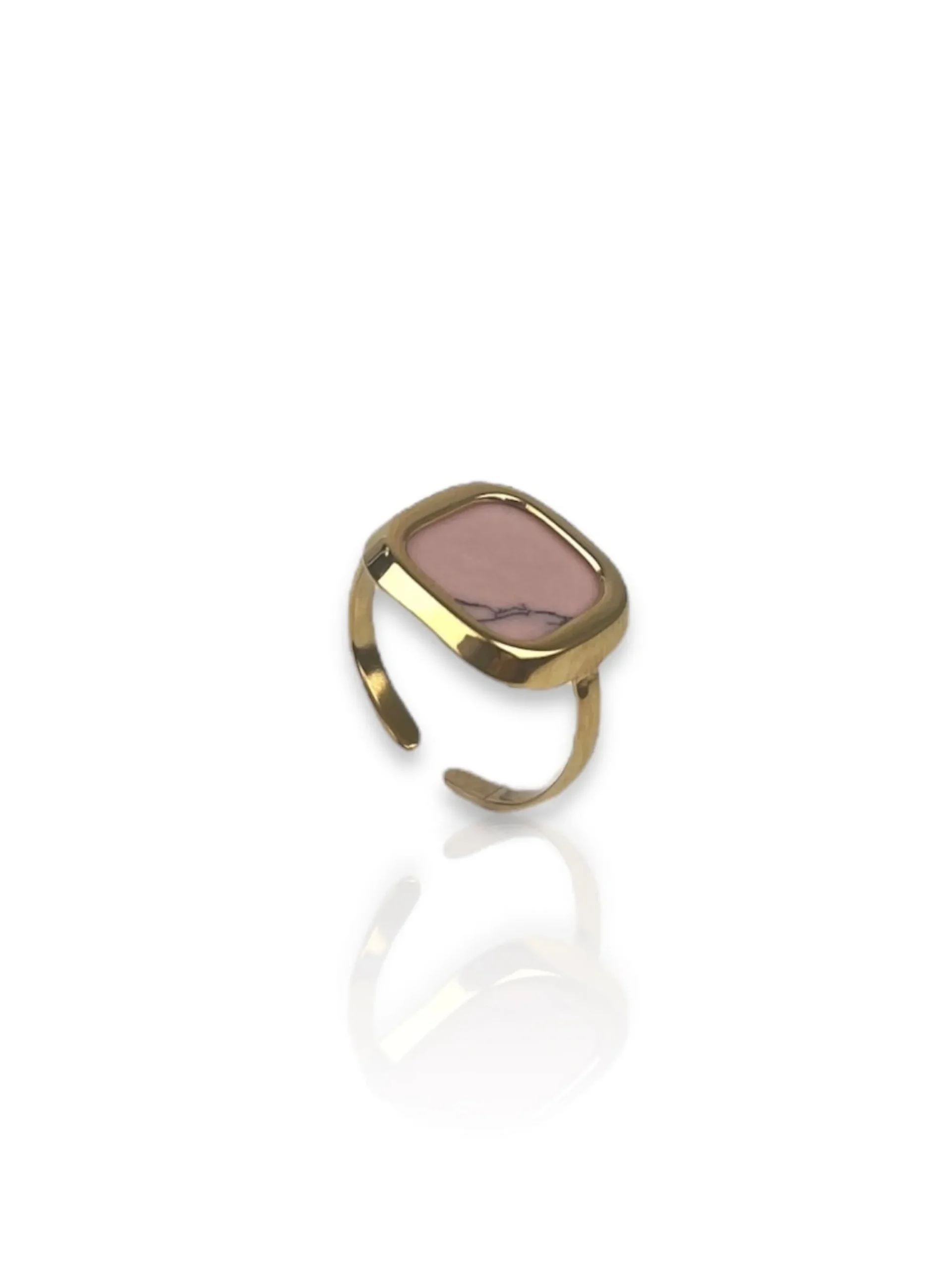 Anillo cuadrado rosa