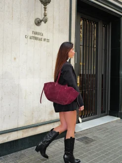 Bolso ante shopper burdeos