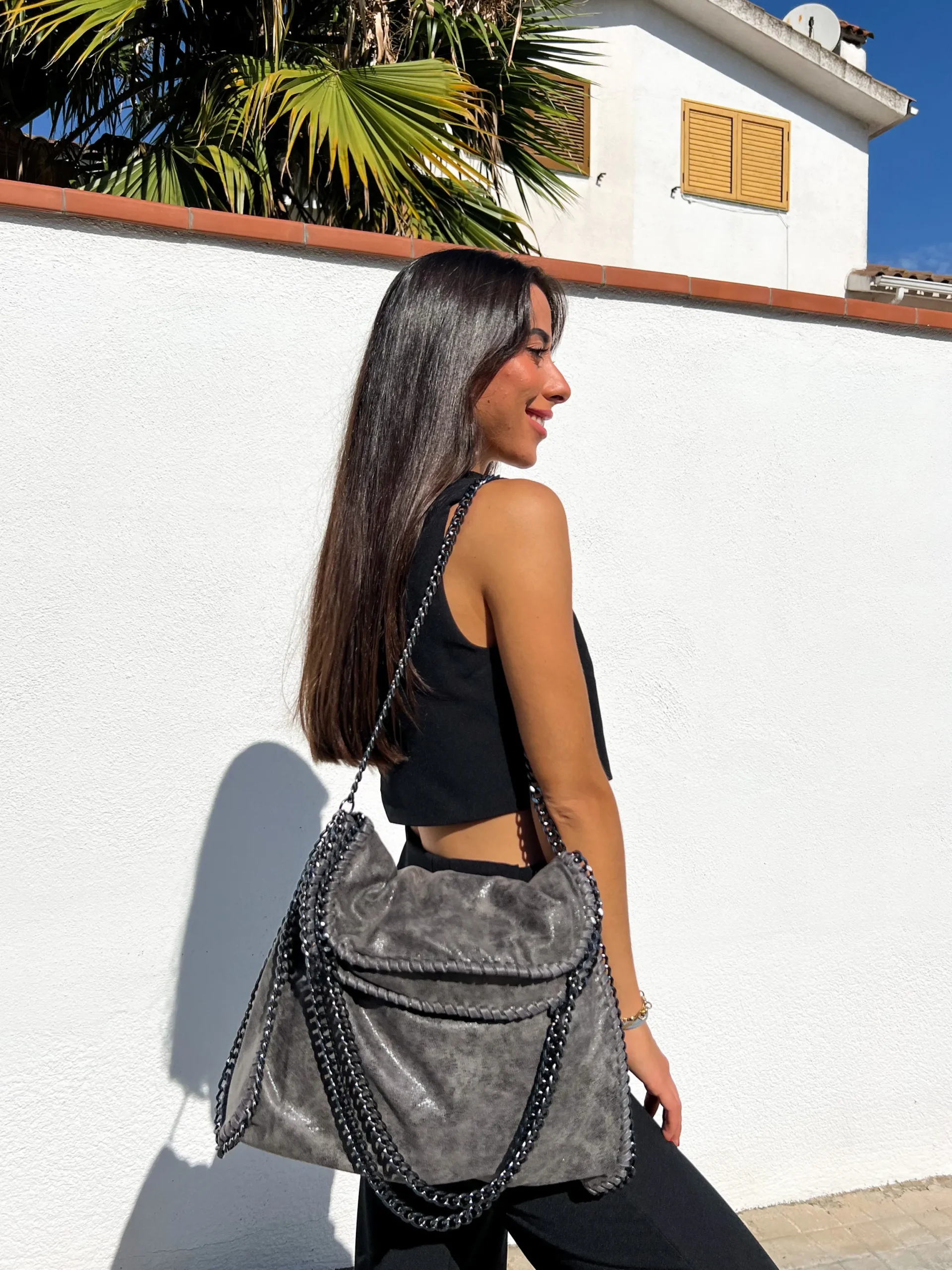 Bolso bag grande cemento