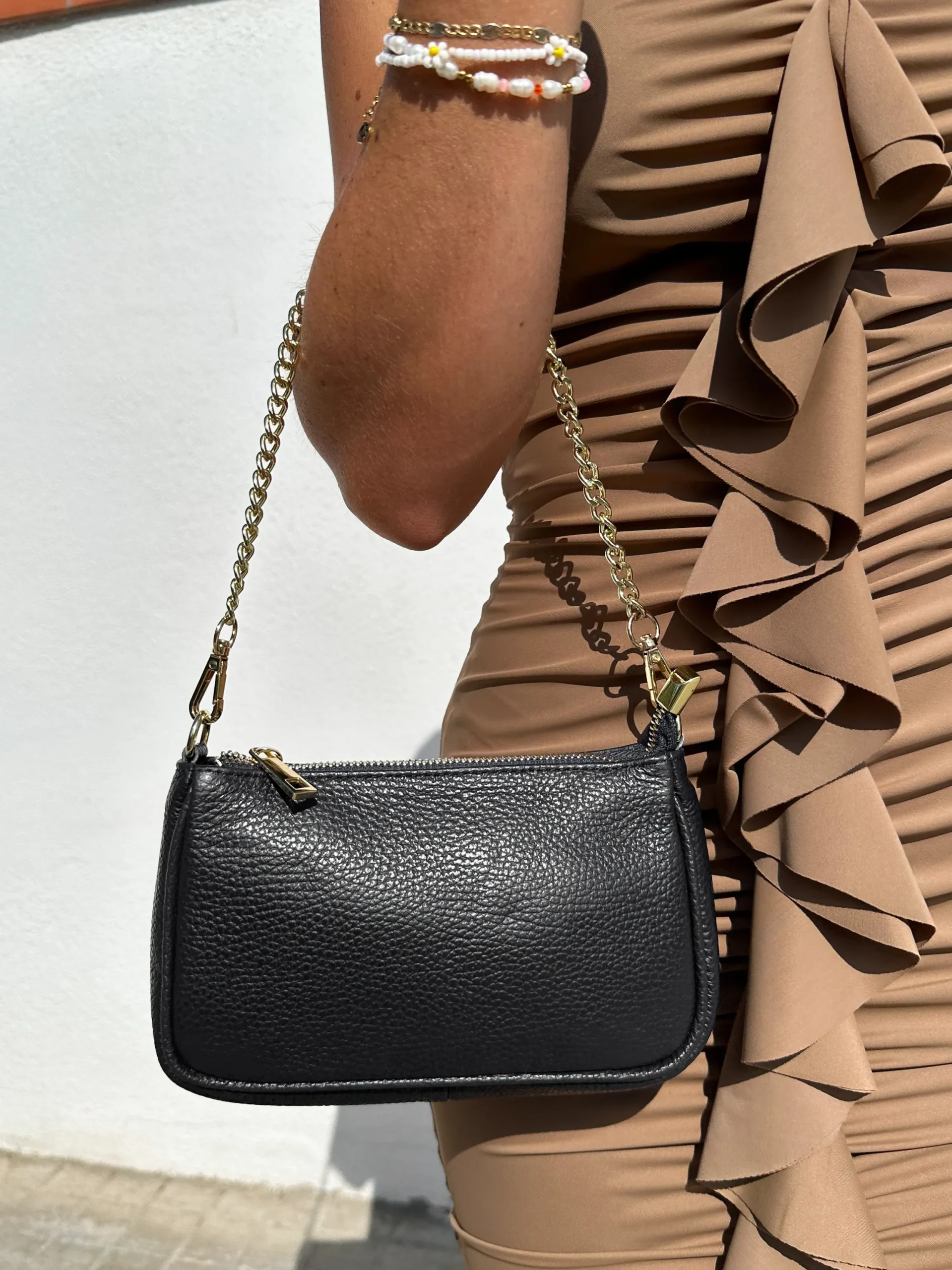 Bolso cadenas shoulder negro