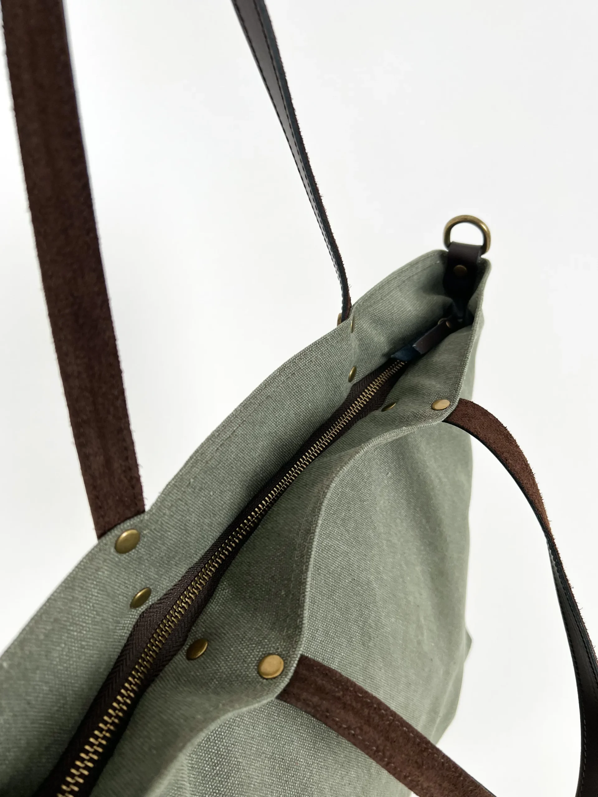 Bolso maxi nylon caqui