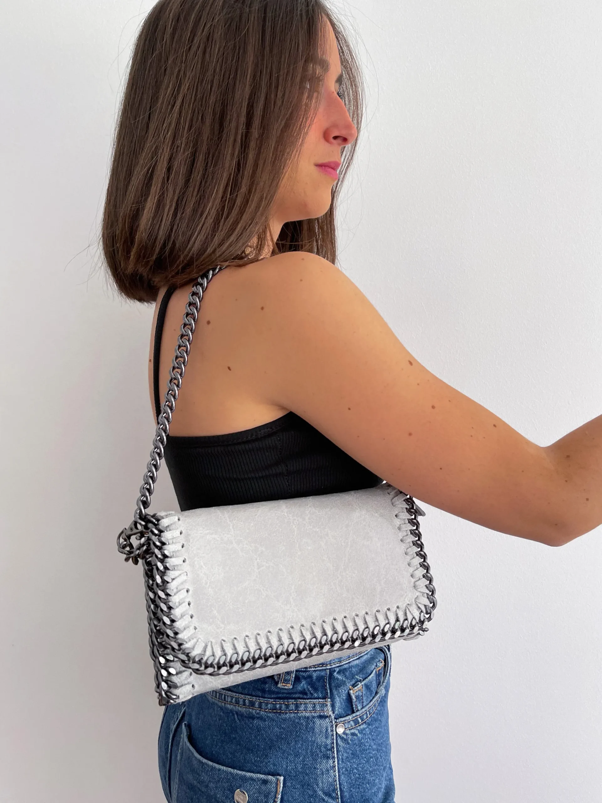 Bolso midi piel hielo
