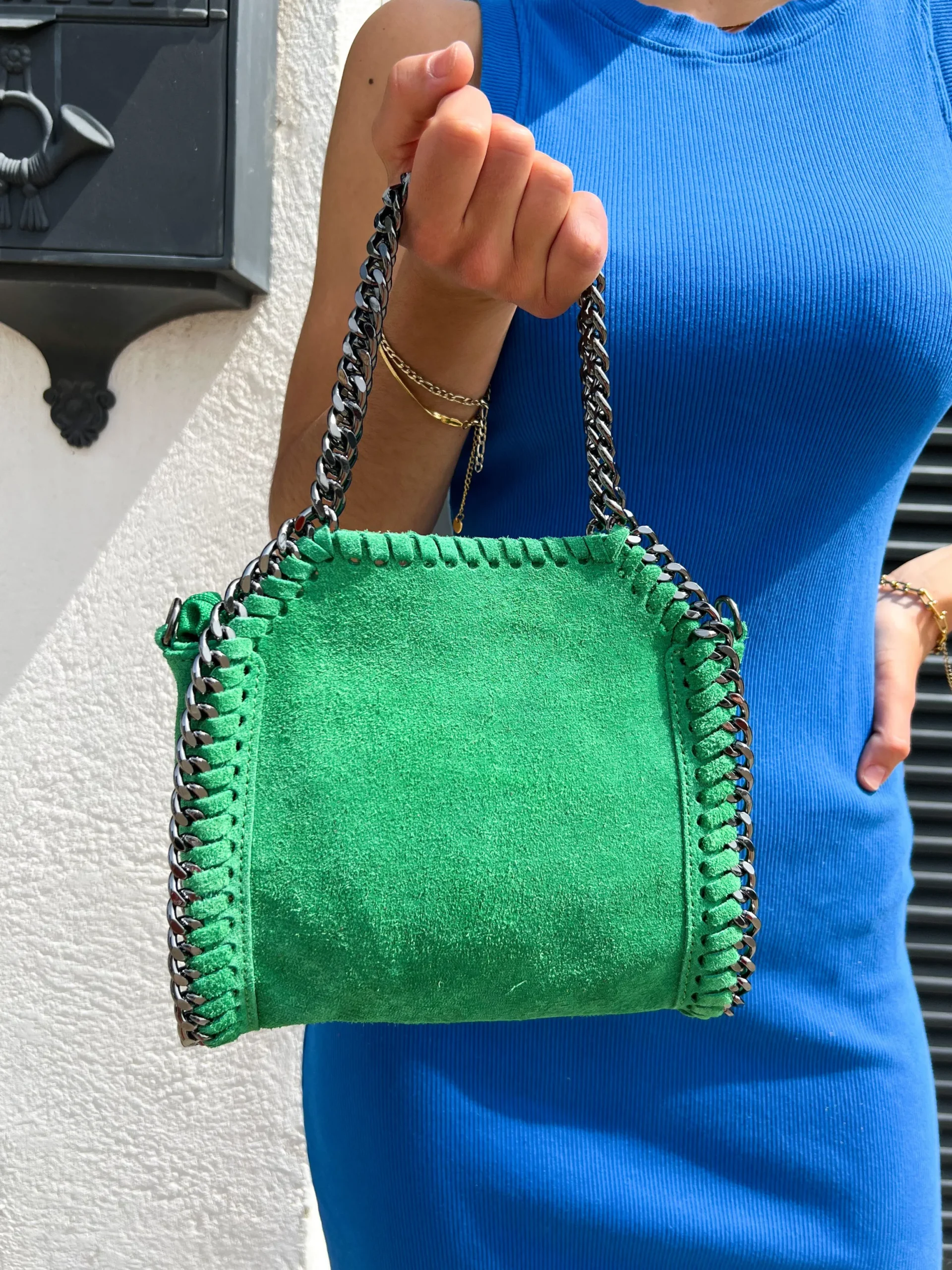 Bolso pocket bag ante verde