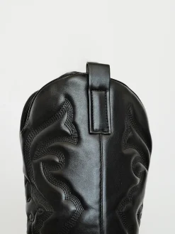 Bota efecto piel cowboy negro