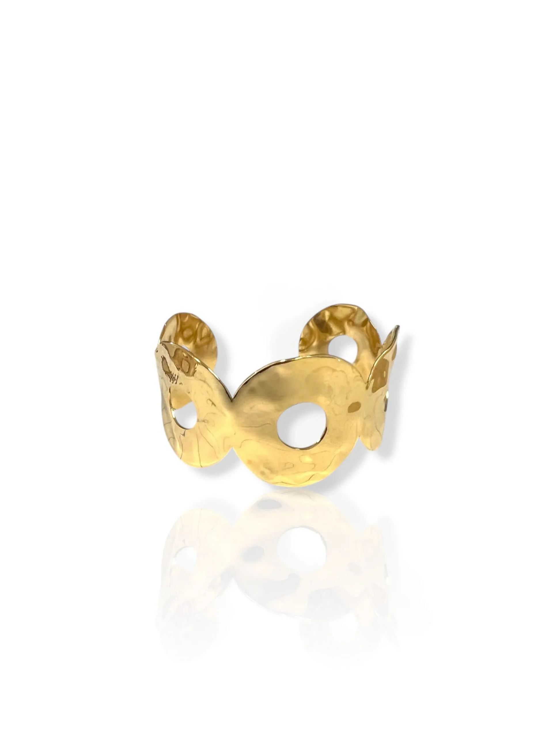 Brazalete anillas dorado