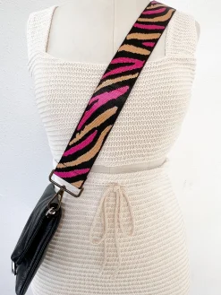 Cadena cebra mix fucsia
