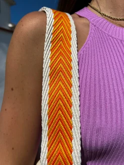 Cadena doble espiga naranja