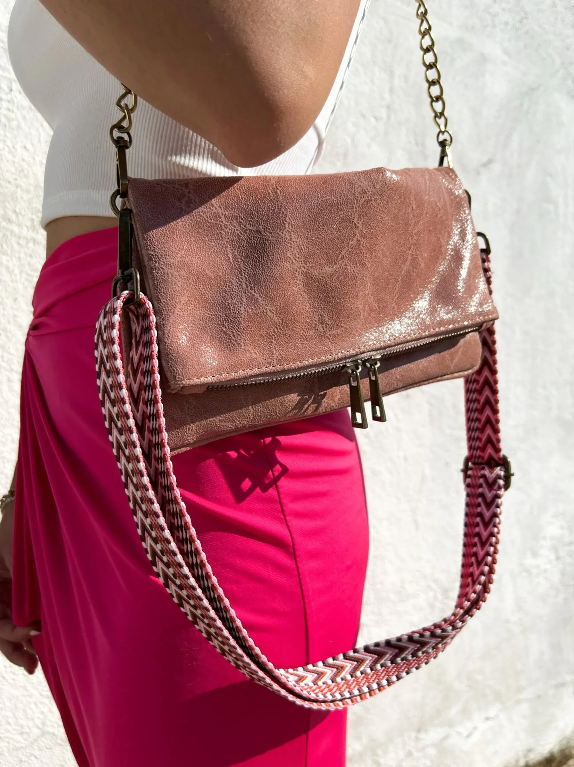 Cadena pocket espiga rosa