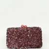 Clutch glitter velvet rosa