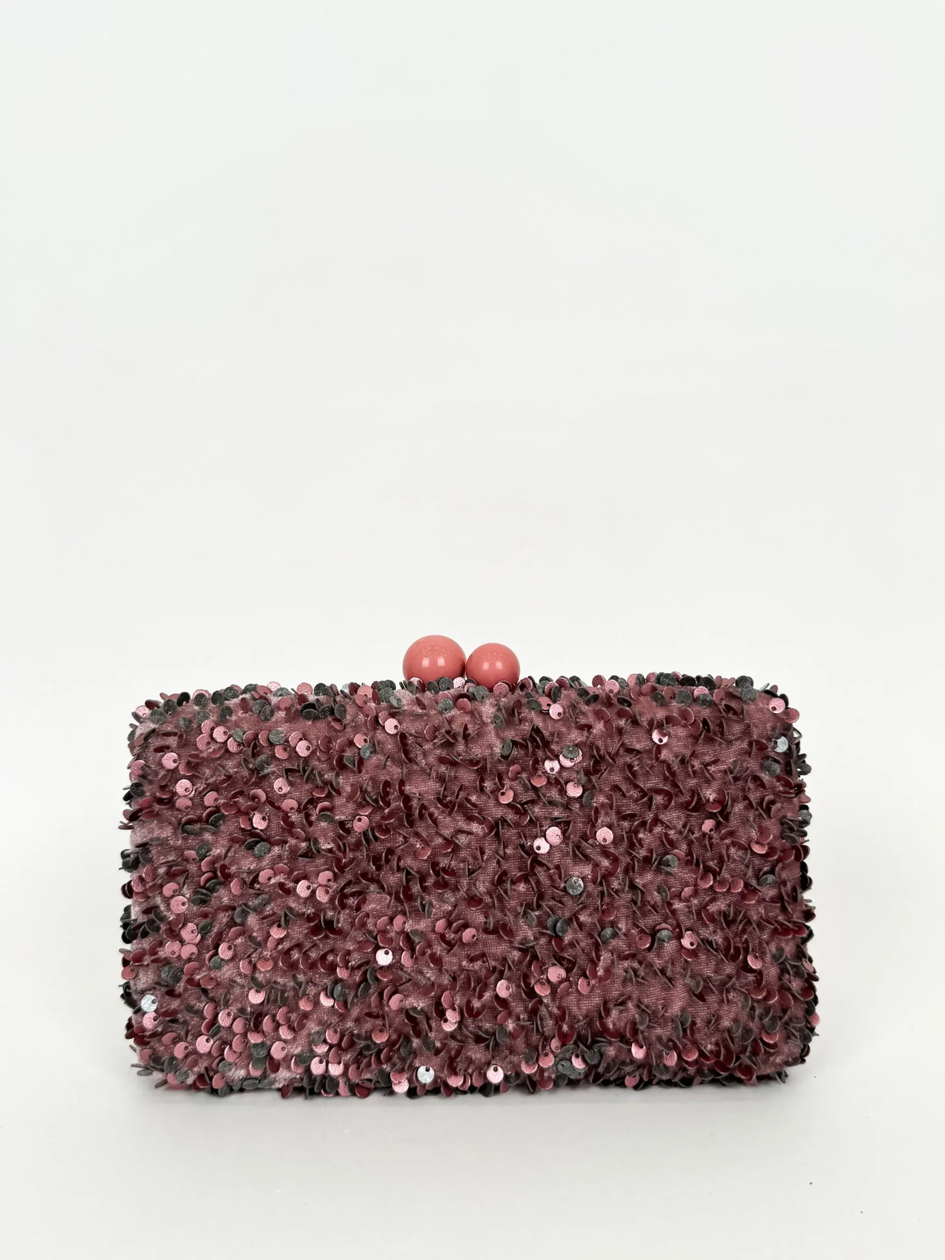 Clutch glitter velvet rosa