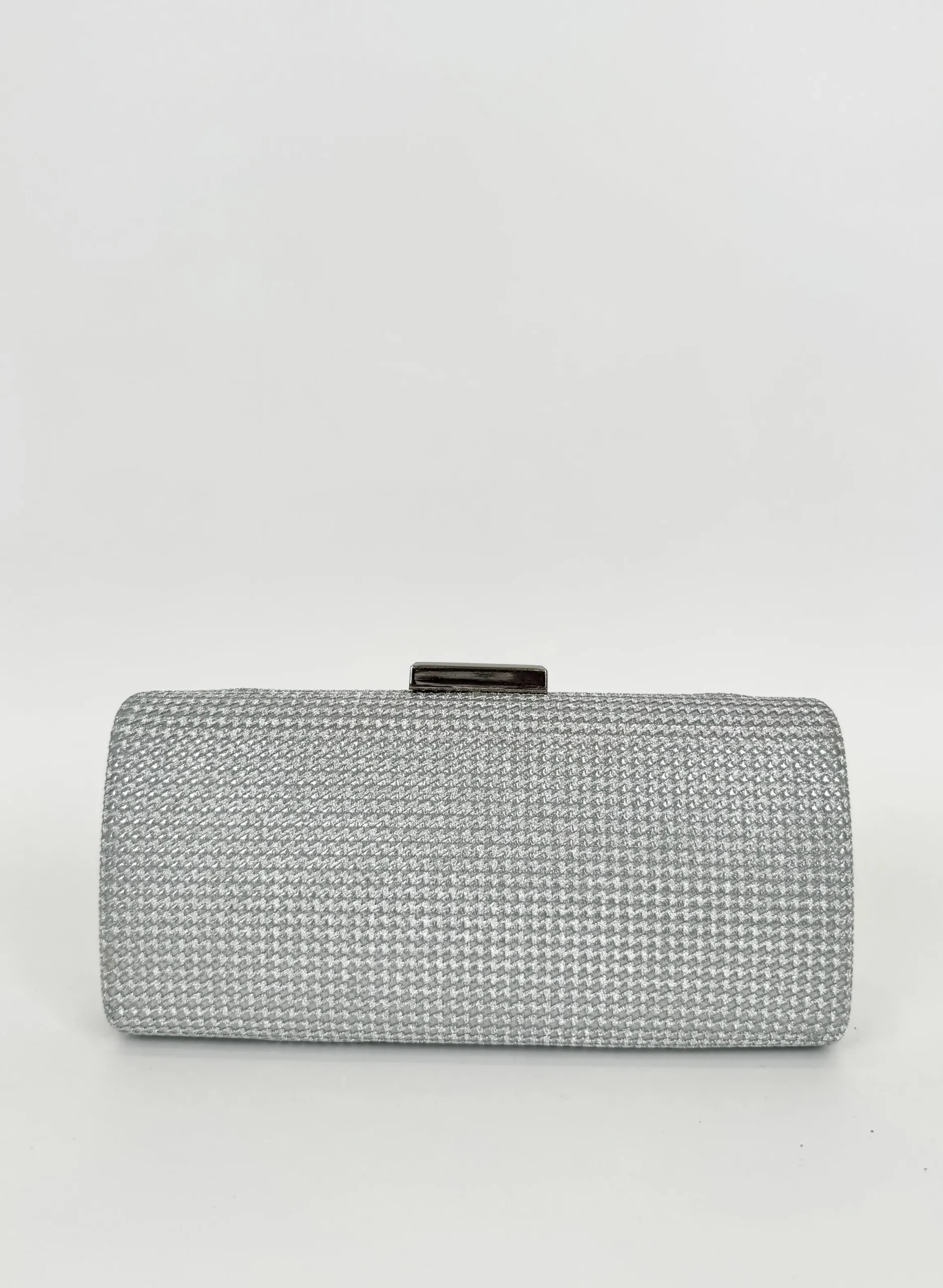 Clutch pocket brillo plata