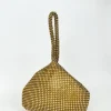 Clutch pocket brillos dorado