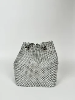 Clutch saco fiesta plateado
