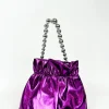 Clutch saco perlas lila