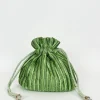 Clutch saco satinado verde