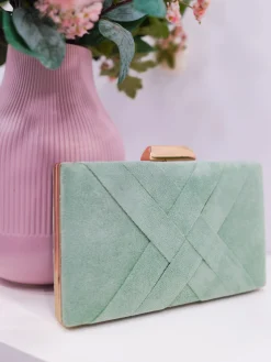 Clutch trenzado menta