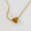 Colgante corazón dorado