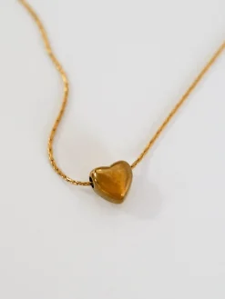 Colgante corazón dorado