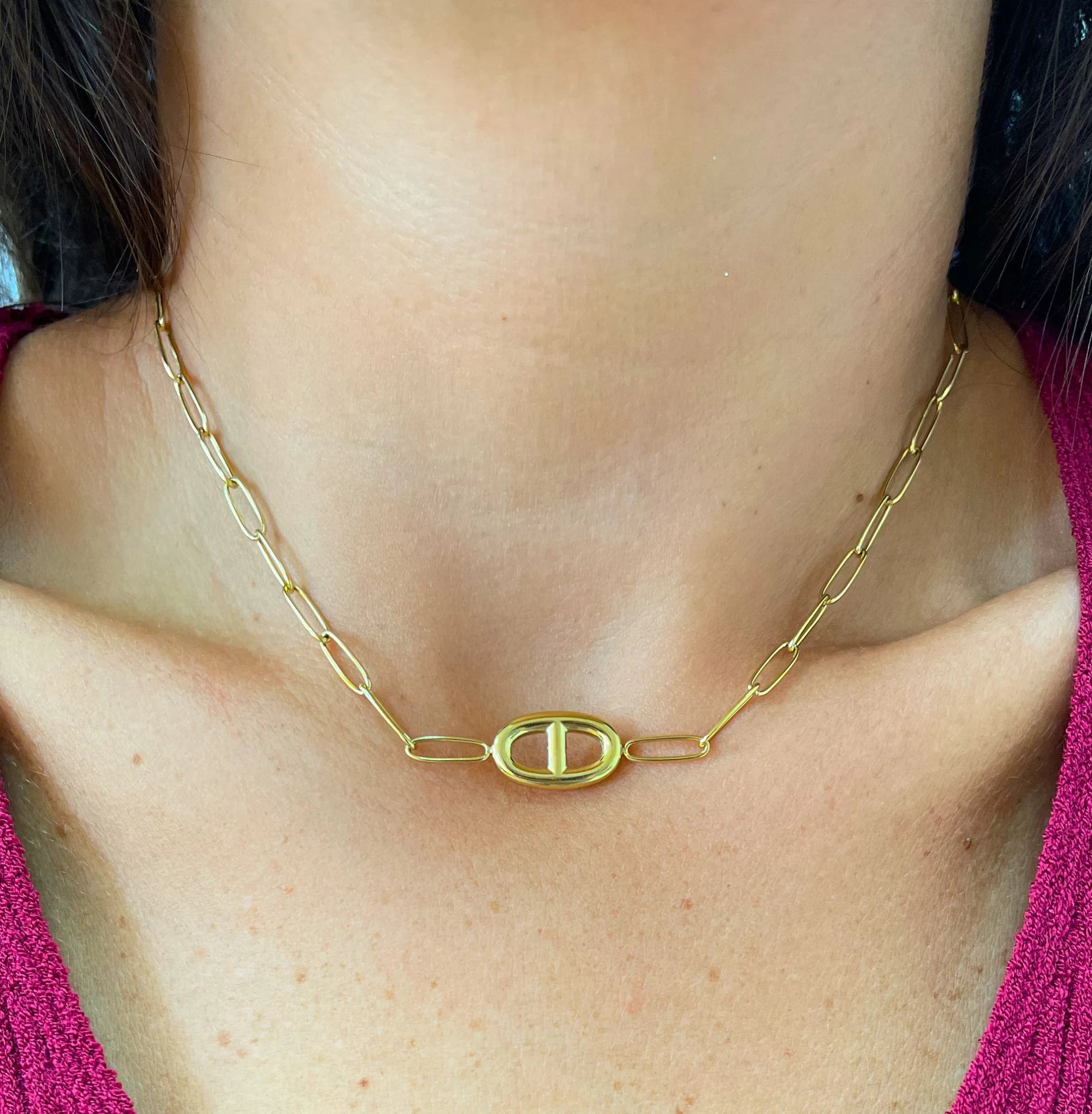 Collar eslabón fino