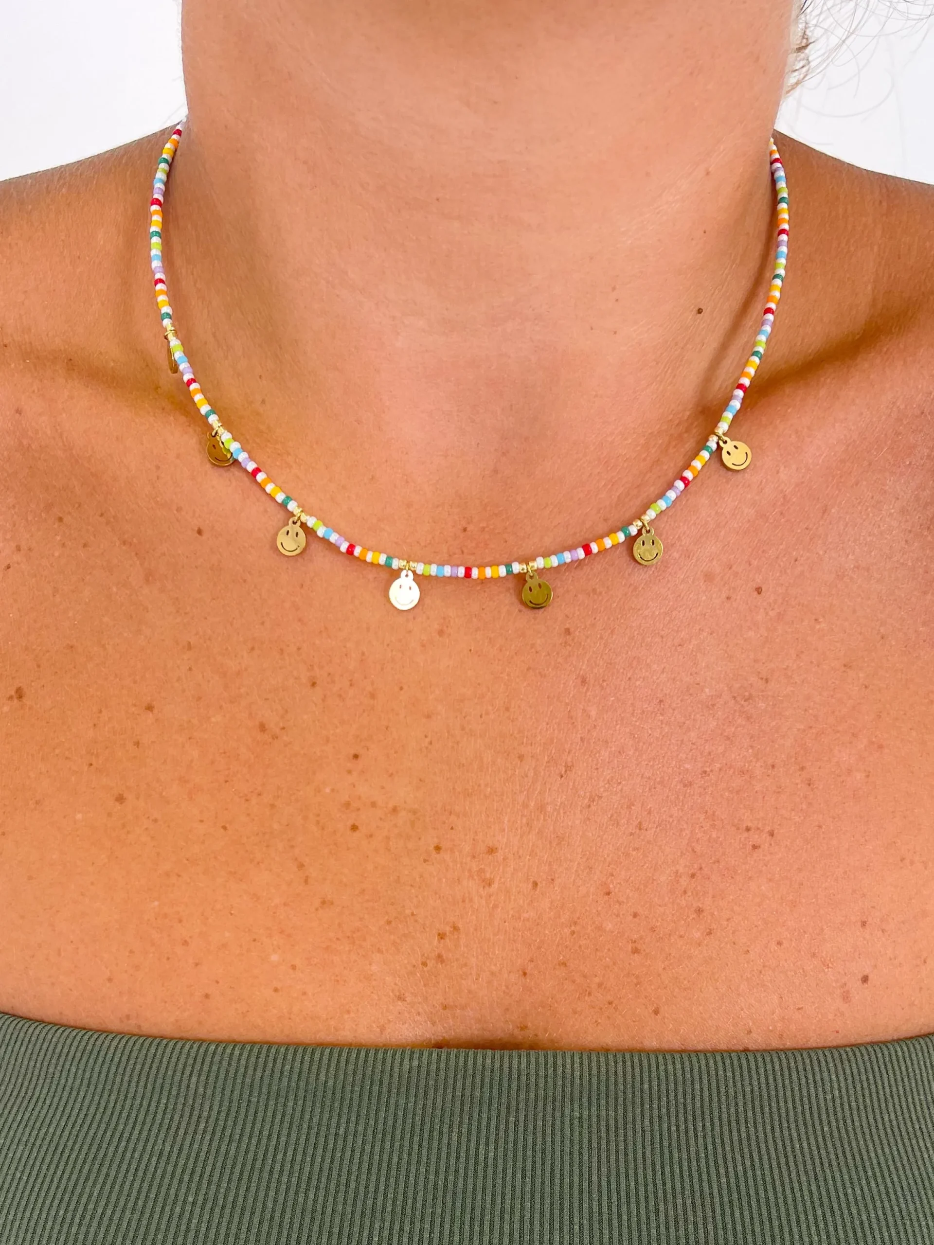 Collar piedras multicolor smile