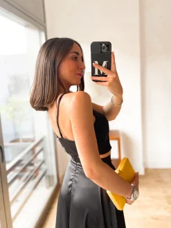 Conjunto raso halter negro