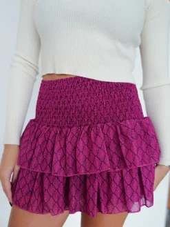 Falda mini nido estampada amarena