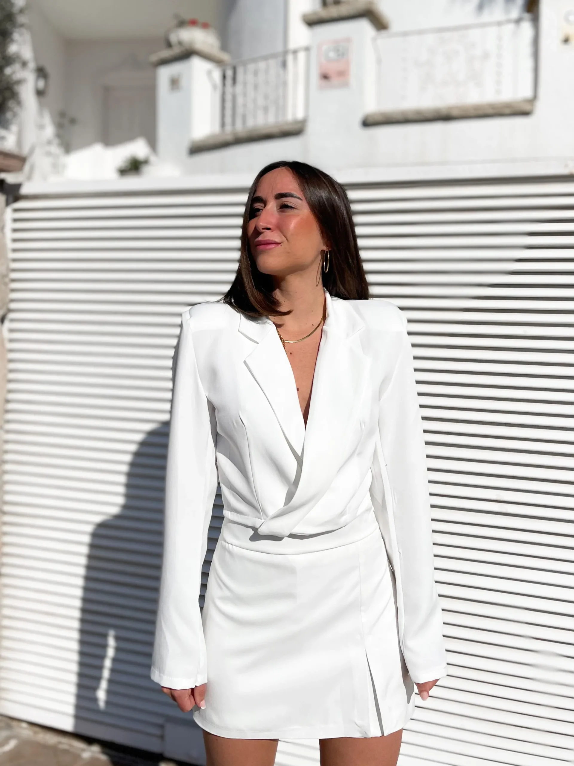 Falda pantalon blanca