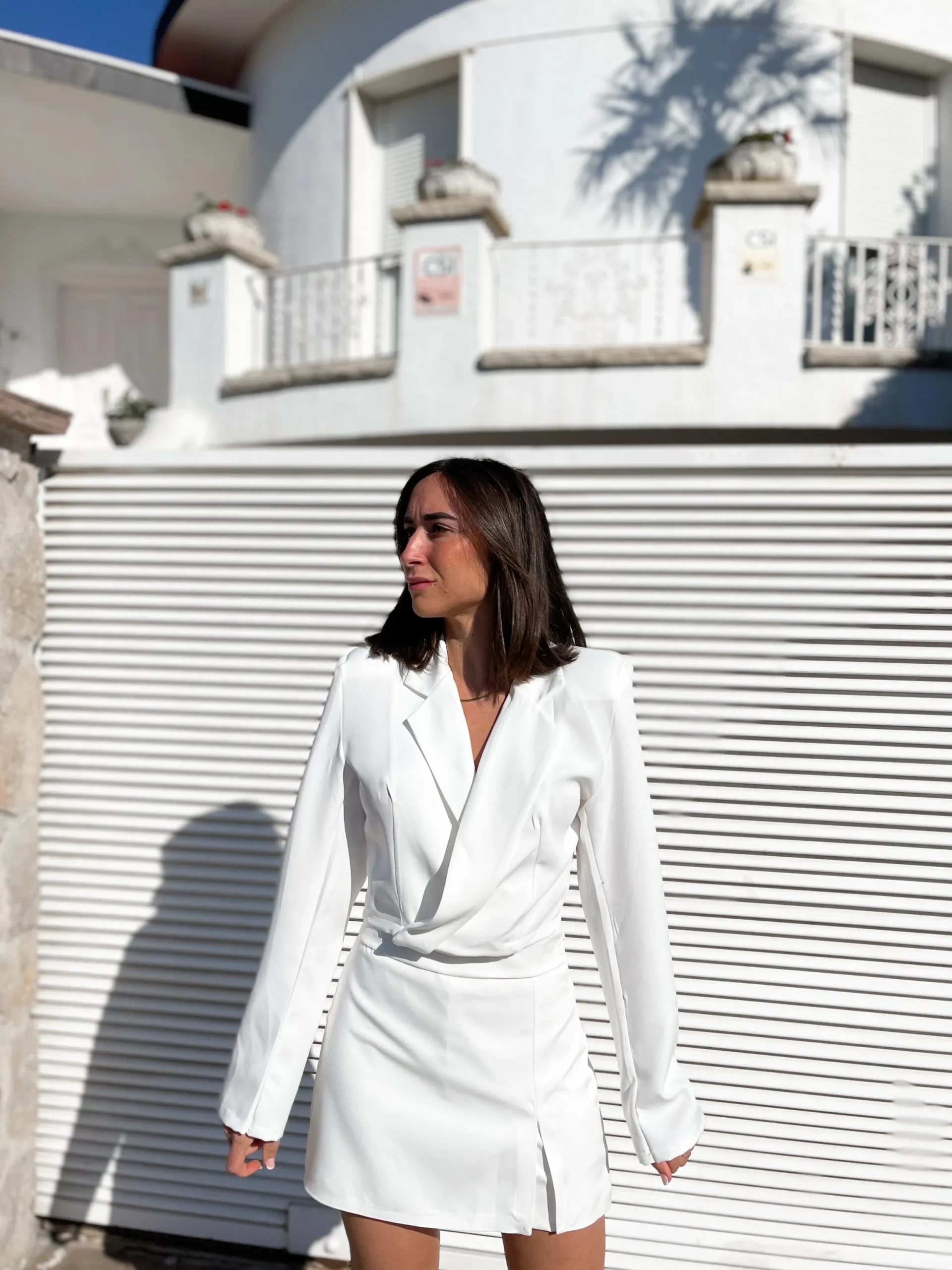 Falda pantalon blanca