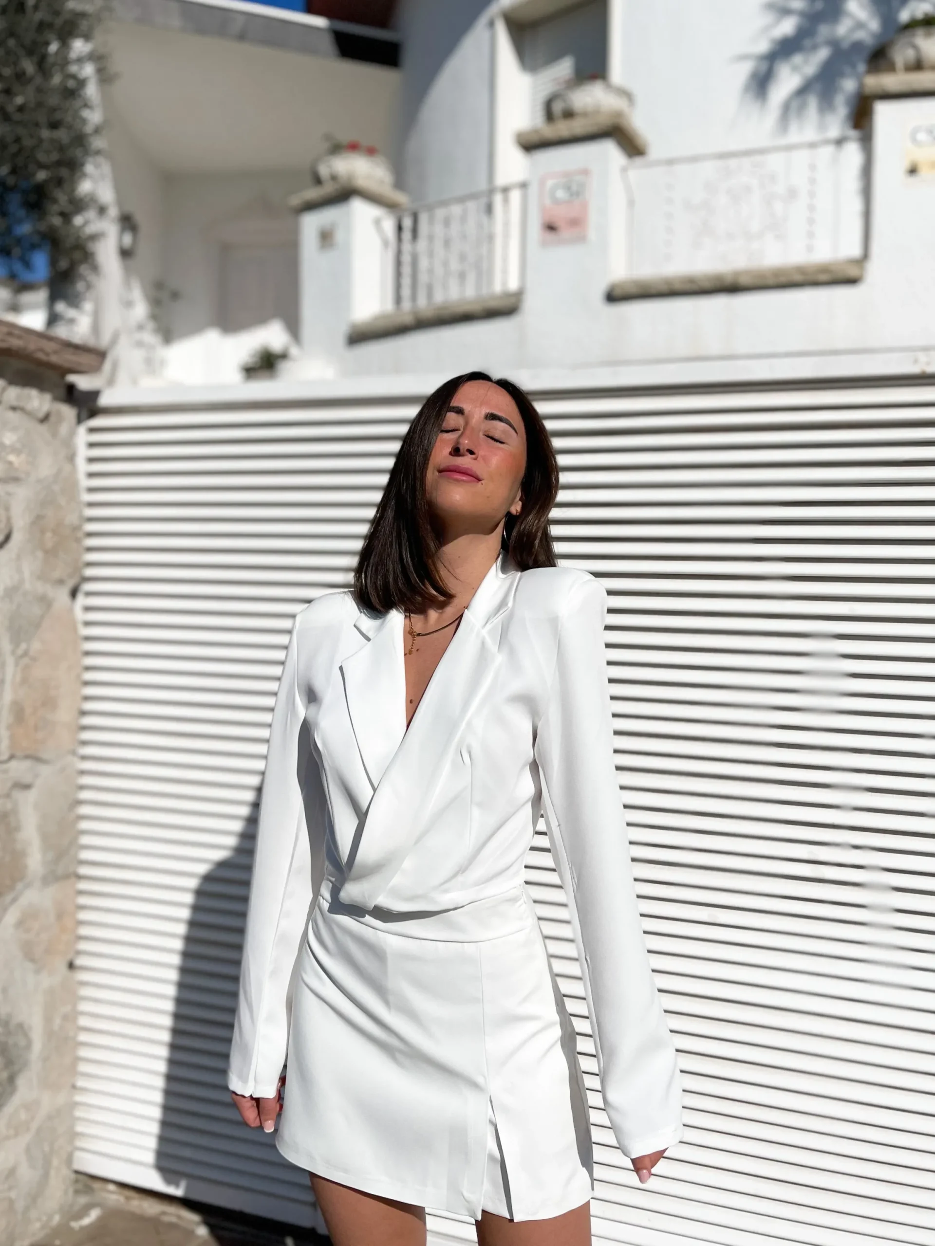 Falda pantalon blanca