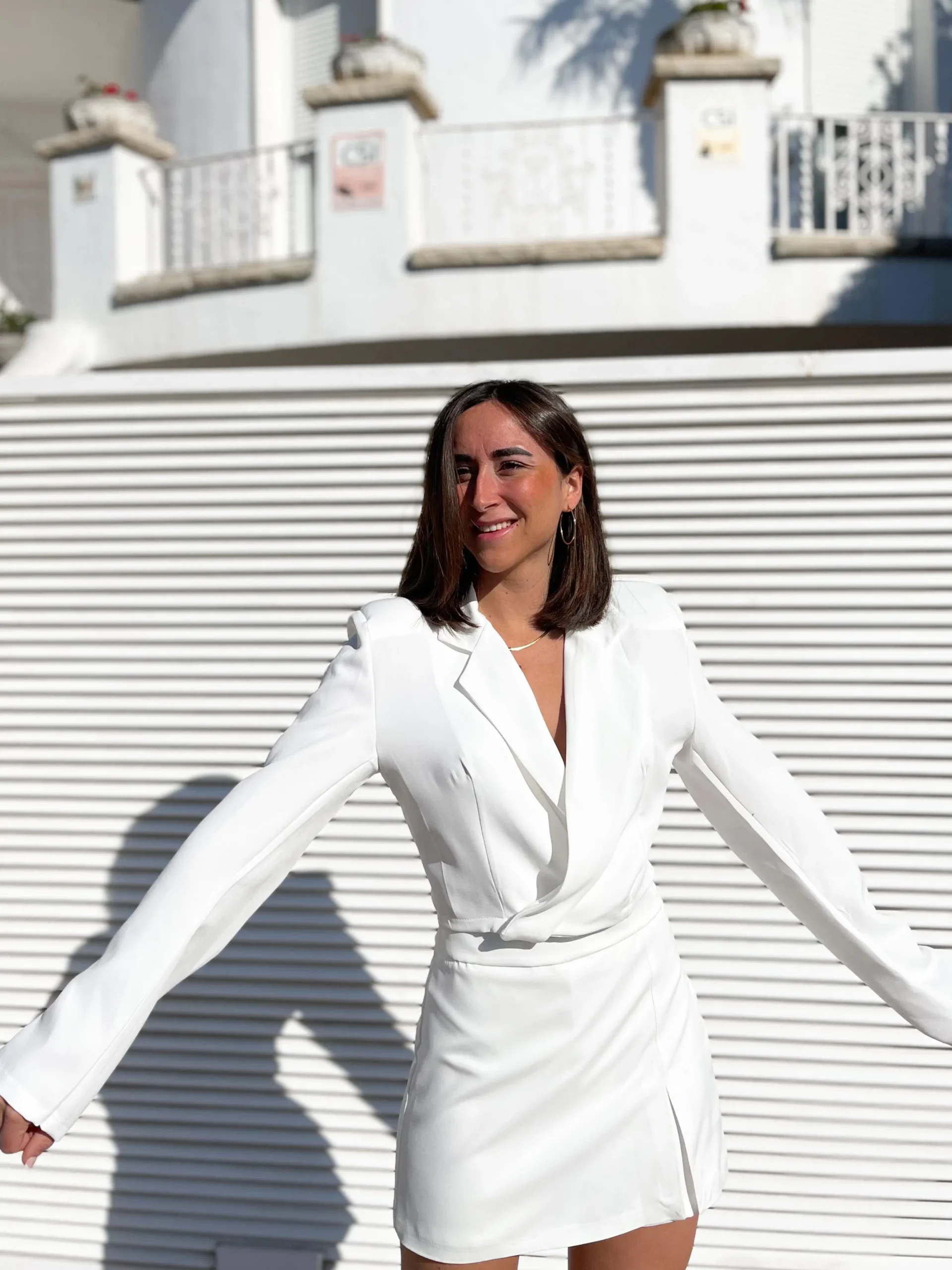 Falda pantalon blanca