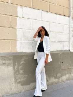 Pantalón campana blanco