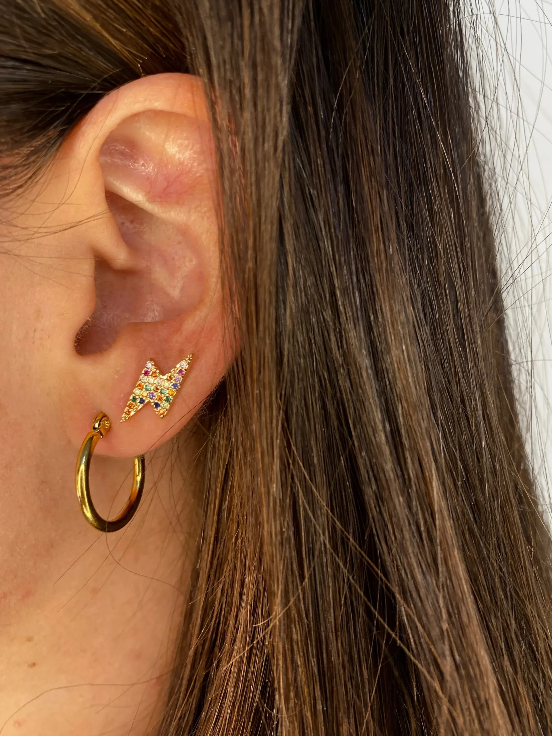 Pendientes aritos dorados