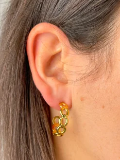 Pendientes aros círculos dorados