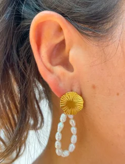 Pendientes caída perlas