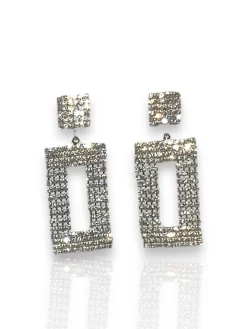 Pendientes cuadrado brillo