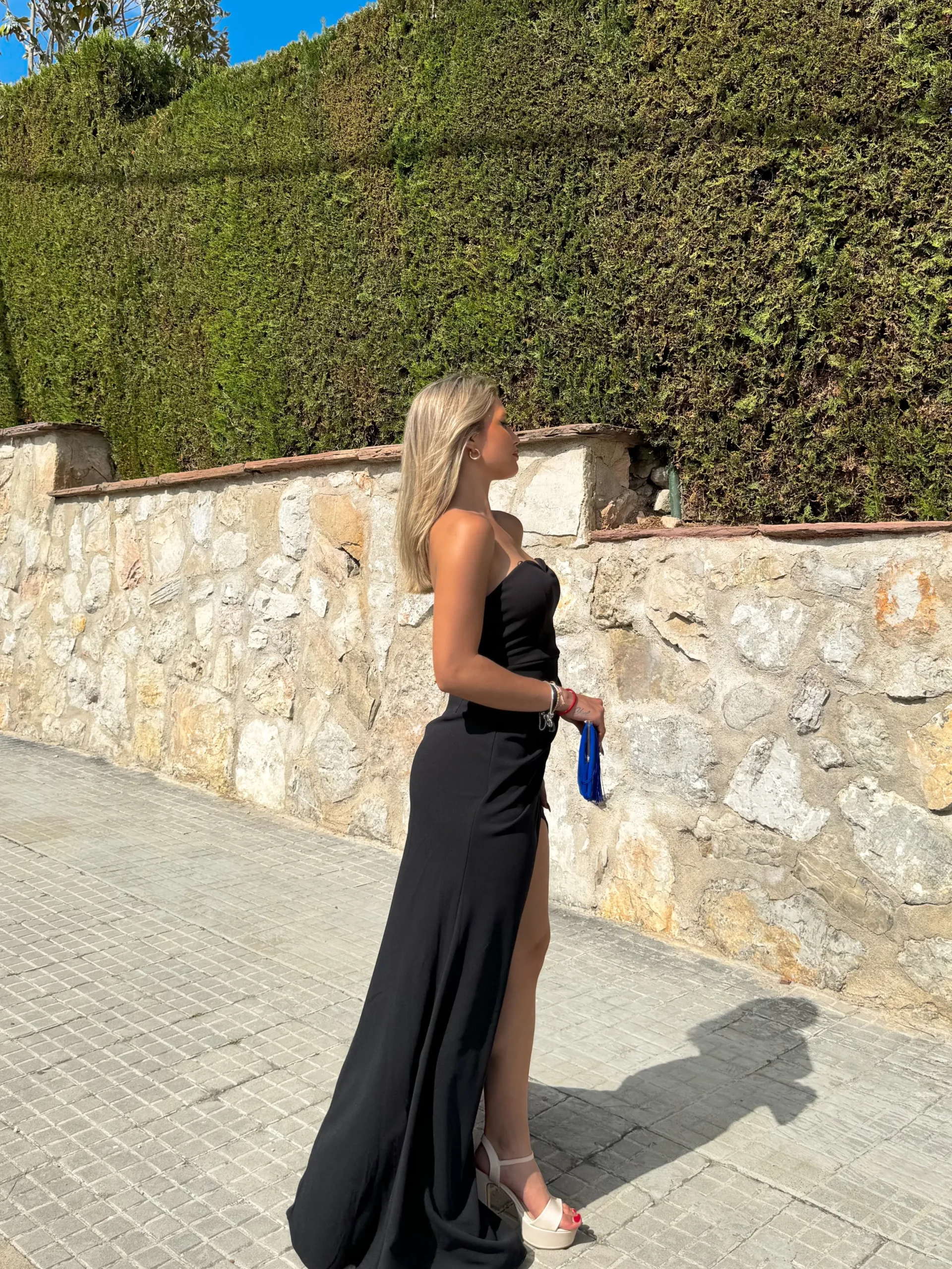 Vestido corazon ajustado negro