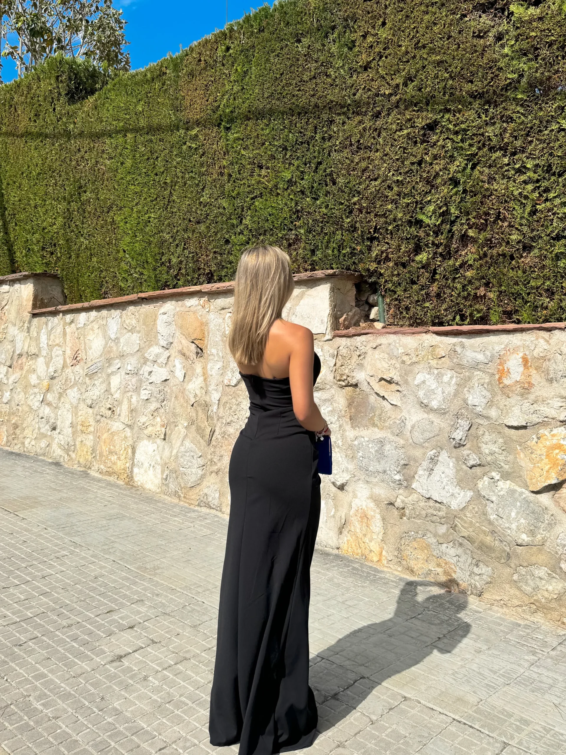 Vestido corazon ajustado negro