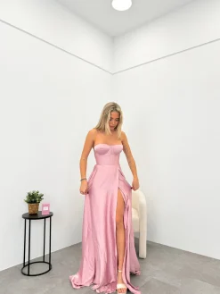 Vestido corse palabra rosa