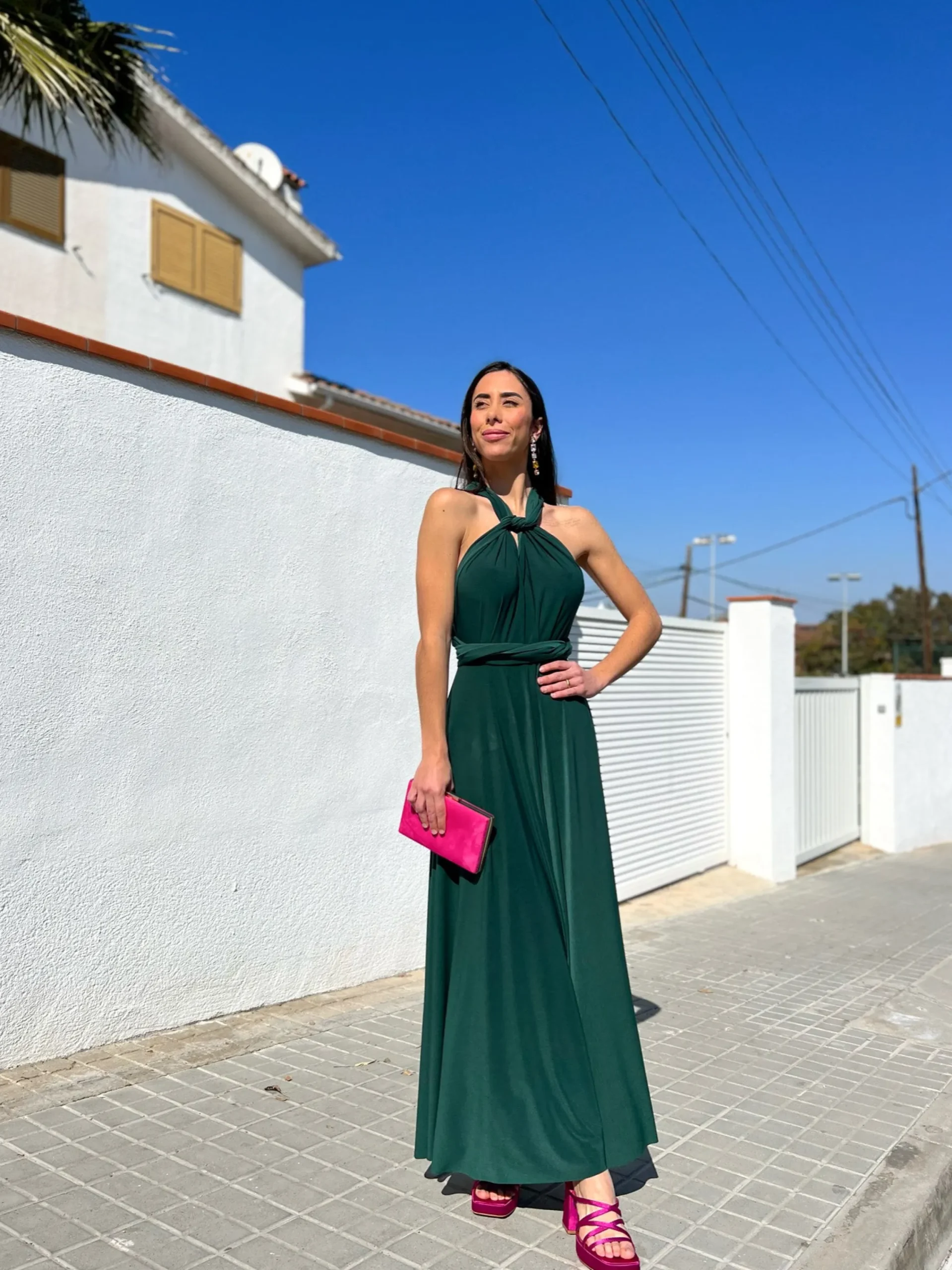 Vestido largo multi botella