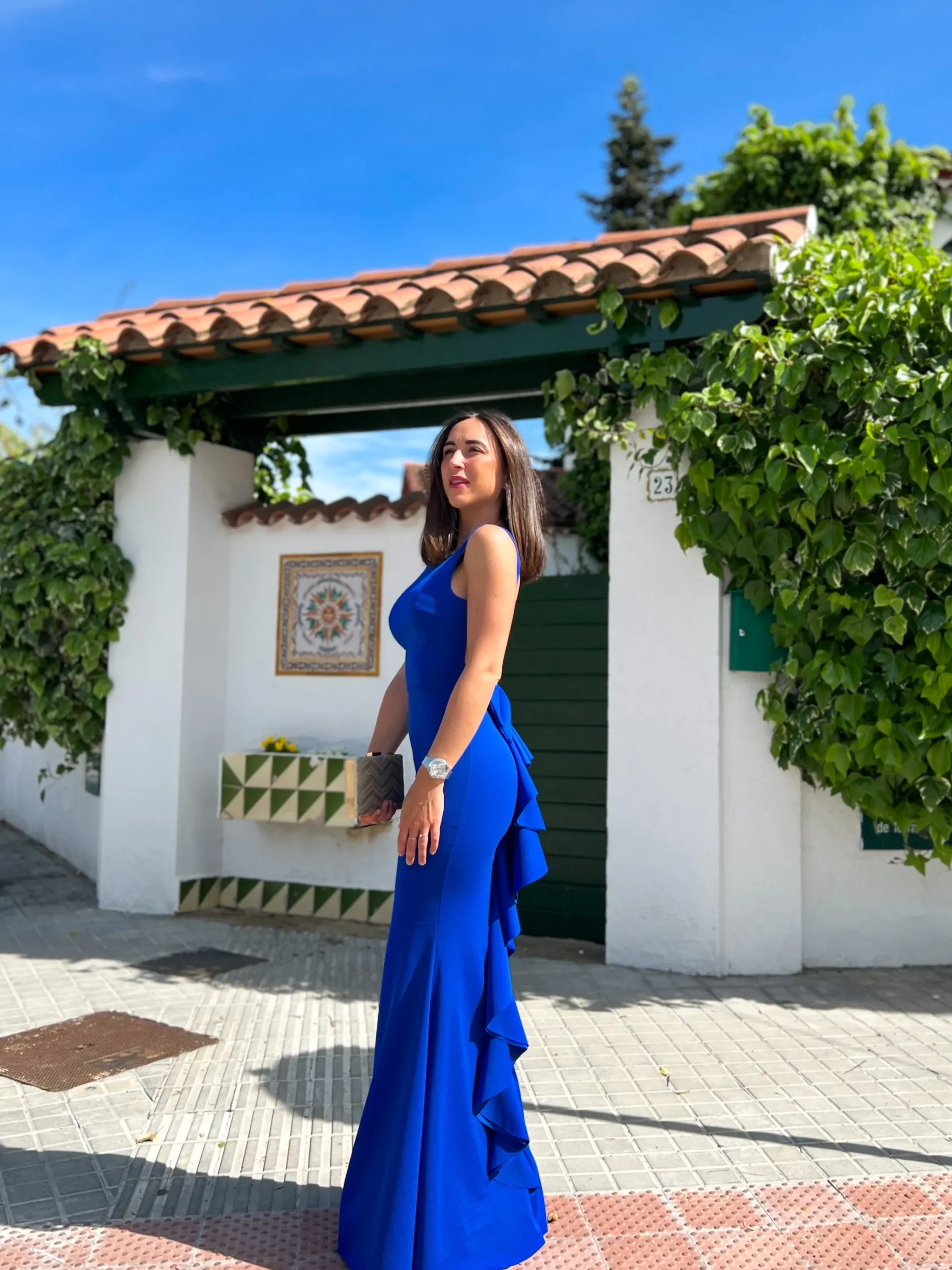 Vestido largo sirena klein