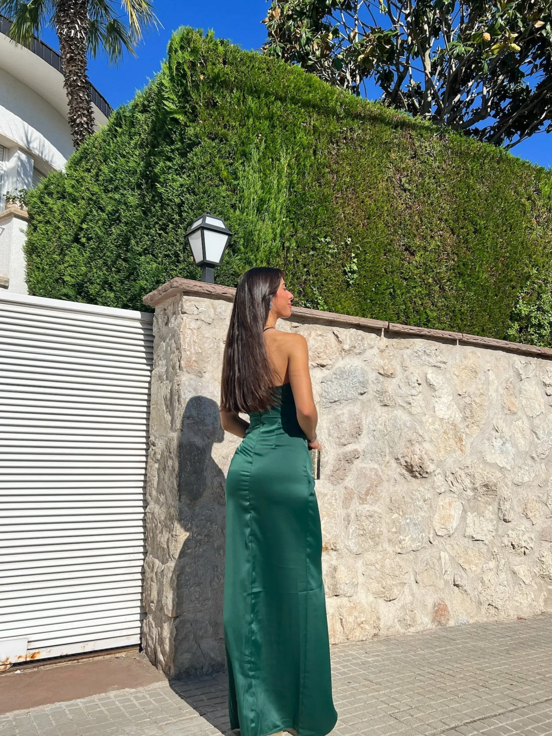 Vestido tubo halter botella
