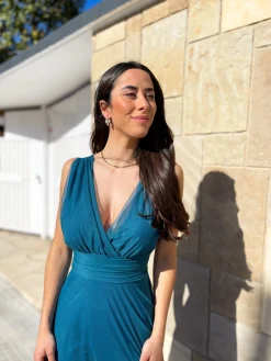 Vestido tulle pico pursia